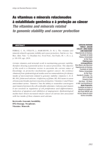 As vitaminas e minerais relacionados à estabilidade genômica e à