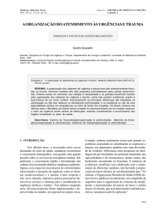 a organização do atendimento às urgências e trauma