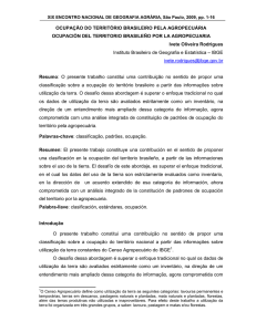 Ocupação do território brasileiro pela agropecuária, pp. 1-16.
