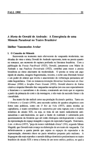 FALL 1995 21 A Morta de Oswald de Andrade: A Emergência de