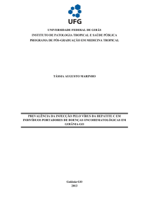 universidade federal de goiás instituto de patologia - IPTSP