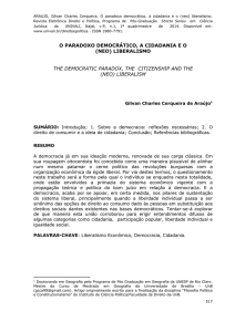 O PARADOXO DEMOCRÁTICO, A CIDADANIA E O (NEO