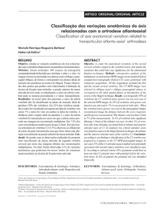 Classificação das variações anatômicas do áxis