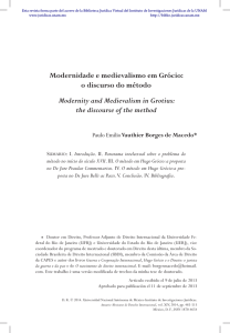 Modernidade e medievalismo em Grócio - Revistas del IIJ