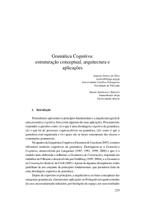 Gramática cognitiva : estruturação conceptual, arquitectura e