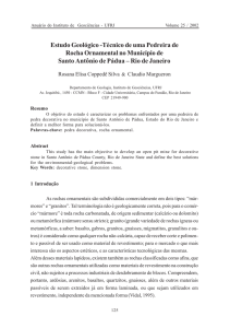 Estudo Geológico -Técnico de uma Pedreira de Rocha Ornamental