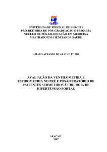 avaliação da ventilometria e espirometria no pré e pós