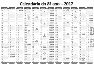 Calendário de Avaliações