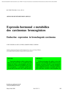 Expressão hormonal e metabólica dos carcinomas