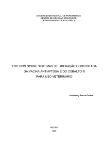 estudos sobre sistemas de liberação controlada da vacina