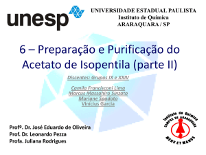 Preparação e Purificação do Acetato de Isopentila - Cempeqc