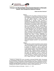 Crianças com Necessidades Educacionais Especiais na