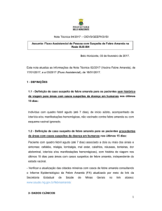 1 Nota Técnica 04/2017 – CIEVS/GEEPI/GVSI Belo Horizonte, 03 de