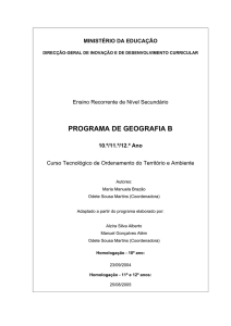 programa de geografia b - Agência Nacional para a Qualificação e o