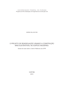 O PROJETO DE READEQUAÇÃO VISANDO A CONSTRUÇÃO