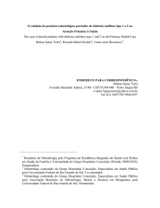 O cuidado do paciente odontológico portador de diabetes