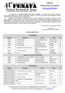 44º FENATA - Edital de Selecionados