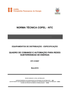 norma técnica copel - ntc equipamentos de distribuição