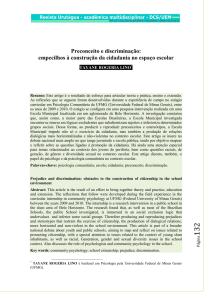 Preconceito e discriminação: empecilhos à construção da cidadania