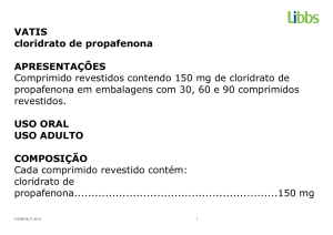 VATIS cloridrato de propafenona APRESENTAÇÕES