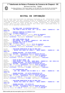 EDITAL DE INTIMA&Ccedil;&Atilde;O