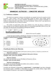 grandezas elétricas – conceitos básicos