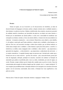 A Teoria da Linguagem em Tomás de Aquino Richard