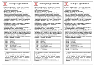 CONTEÚDO DA P1 DO 2º BIMESTRE Turma: 600 • LÍNGUA