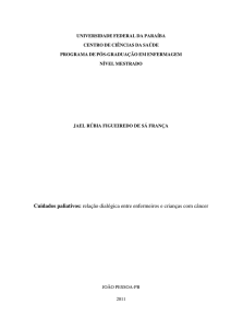 Cuidados paliativos: relação dialógica entre - TEDE