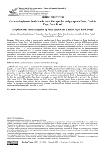 Caracterização morfométrica da bacia hidrográfica do Igarapé da