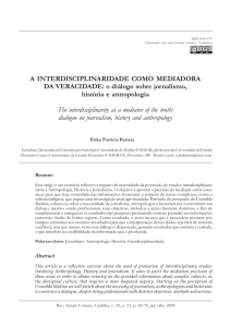 A INTERDISCIPLINARIDADE COMO MEDIADORA DA