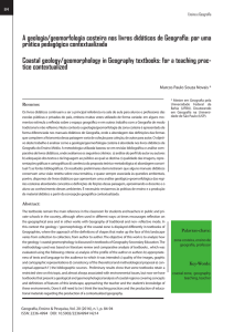 A geologia/geomorfologia costeira nos livros didáticos de Geografia