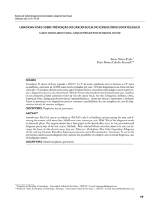 79 UMA NOVA VISÃO SOBRE PREVENÇÃO DO CÂNCER BUCAL