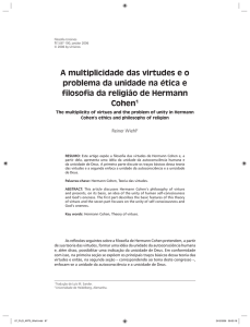 A multiplicidade das virtudes e o problema da unidade na ética e