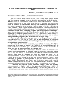 O belo na superação do abismo entre natureza e liberdade em kant