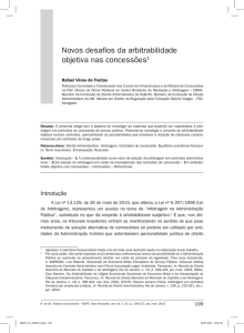 Novos desafios da arbitrabilidade objetiva nas concessões1