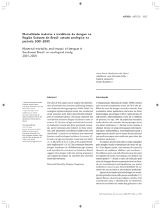 Mortalidade materna e incidência de dengue na Região Sudeste do