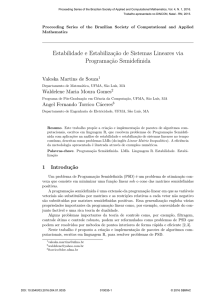 Estabilidade e Estabilizaç˜ao de Sistemas Lineares via Programaç