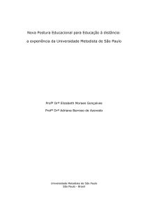 Nova Postura Educacional para Educação à distância: a