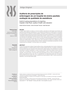 Auditoria de prescrições de enfermagem de um hospital de