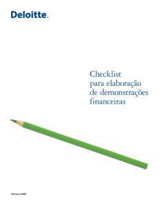 Checklist para elaboração de demonstrações financeiras