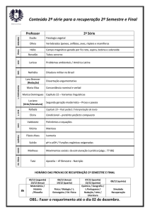 Conteudo 2ª serie para a recuperacao 2º Semestre e Final