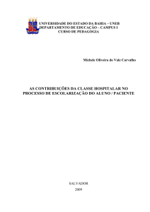 as contribuições da classe hospitalar no processo de