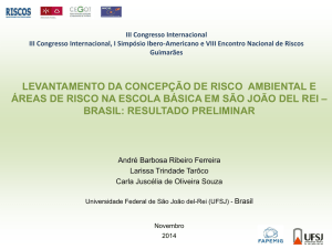 levantamento da concepção de risco ambiental e áreas de risco na