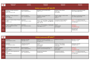 Ensino Fundamental II 6º ano M Ensino Fundamental II 6º ano T