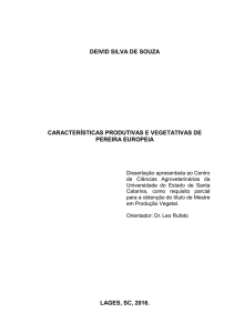 características produtivas e vegetativas de pereira européia