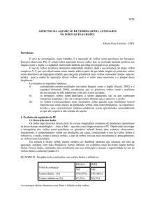 ASPECTOS DA AQUISIÇÃO DE VERBOS (SEMI