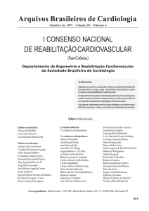 I Consenso Nacional de Reabilitação Cardiovascular