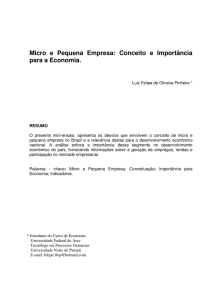 Micro e Pequena Empresa - Luiz Felipe de Oliveira Pinheiro