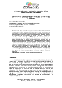 discussões e reflexões sobre os estudos de letramento